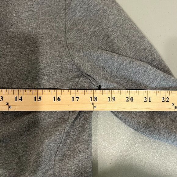 Armani Jeans Womens Full Zip Jacket Mock Neck Gray Long‎ Sleeve Size Large Logo - Picture 15 of 15